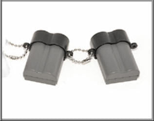 batman set of 2 battery holders on chains